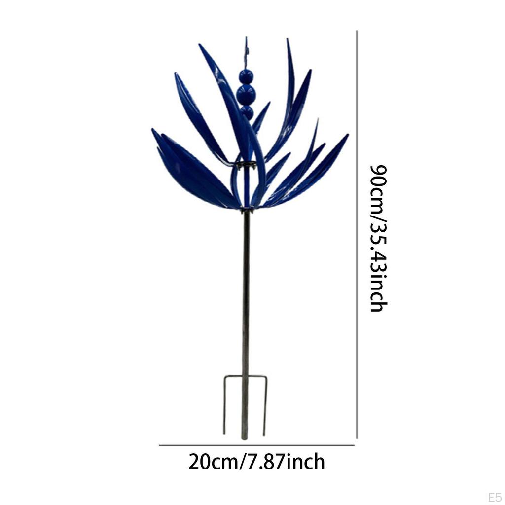 Garden Wind Sculpture with 35.4inch Height and Swivel Function for Outdoor Use