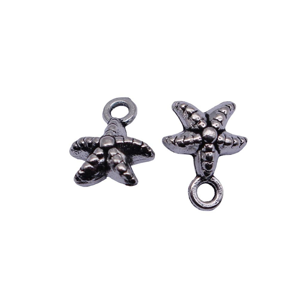 Starfish Charms Multi Color Metal Pendants For Beach Themed DIY Jewelry Accessories