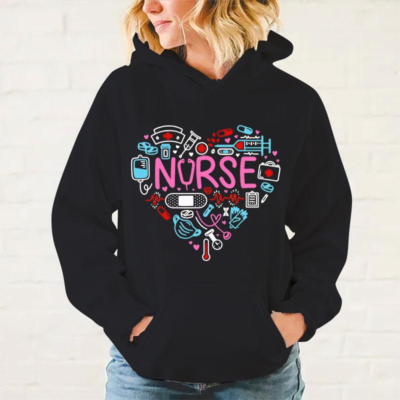 

Women S Winter Autumn Fashion Hooded Casual International Nurses Day Nurse Love Printed Long Sleeve Hoody Hoodies Sweatshirts 3XL