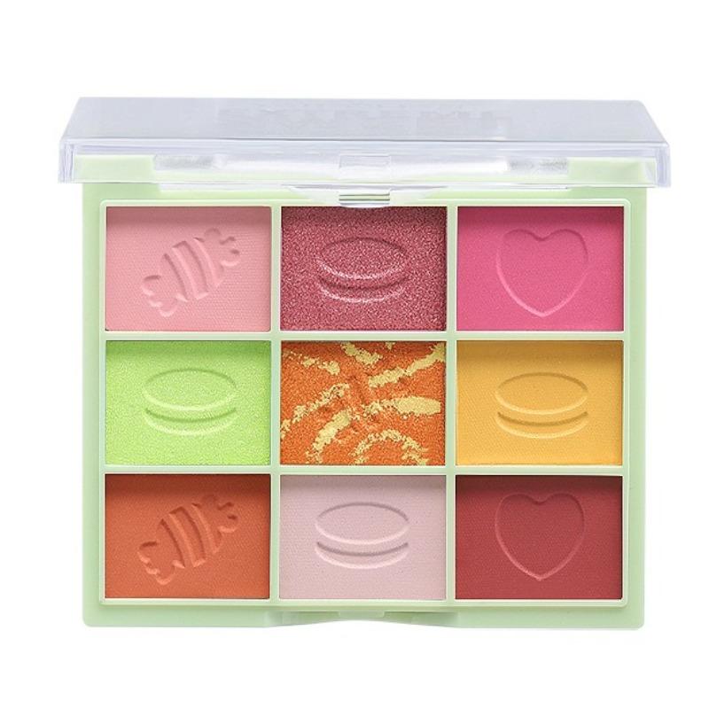 9barevná matná třpytivá paleta očních stínů, diamantové třpytky, tělové lesklé líčení