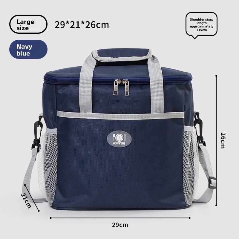 Modern Minimalist Insulated Lunch Carrier Made Of Oxford Fabric For School And Outdoor Use