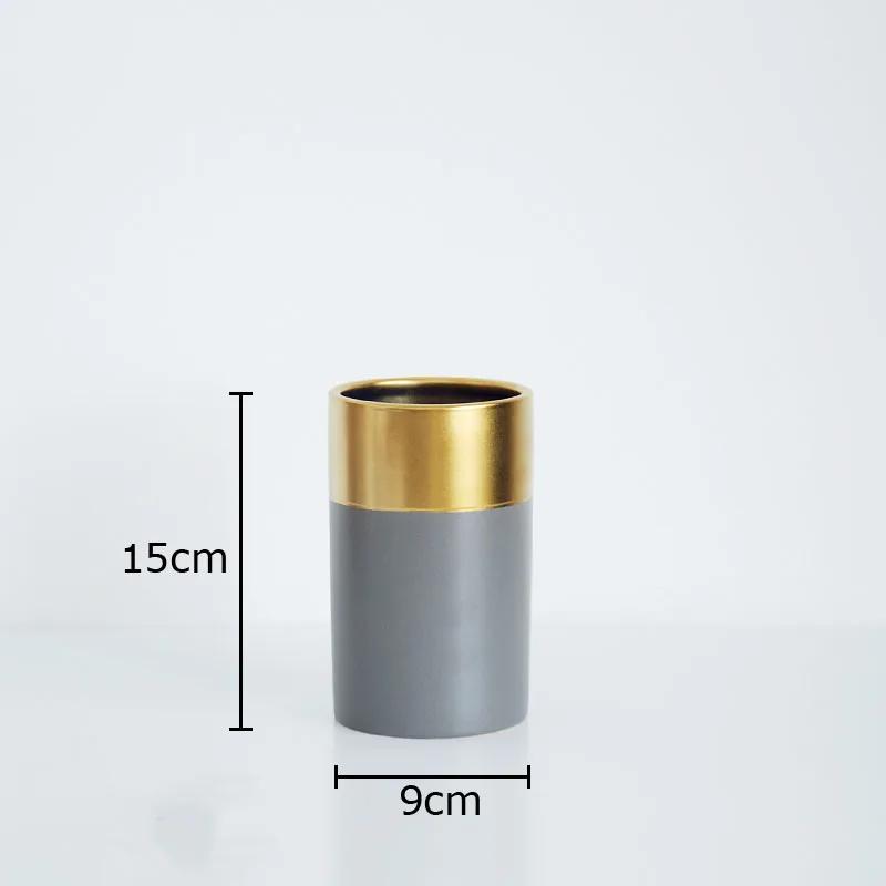 

Керамическая ваза-цилиндр с мраморной текстурой Настольное украшение Цветочная композиция Цветочные горшки Современные цветочные вазы Эстетичный декор для комнаты