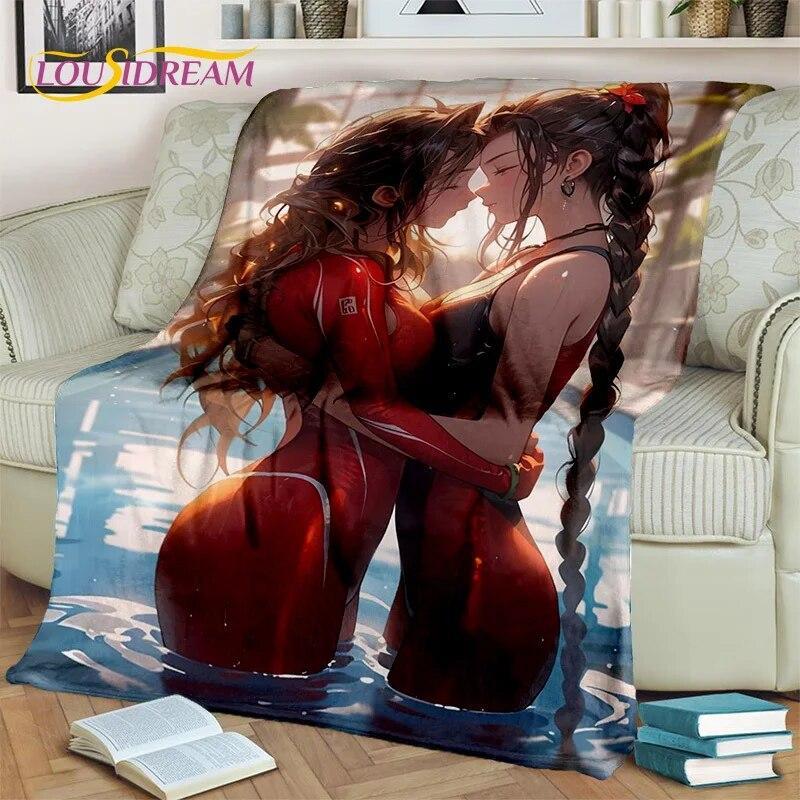 Anime-Spielfigur, sexy Spitze, Mädchen, niedliche Cartoon-Decke, weiche Überwurfdecke für Zuhause, Schlafzimmer, Bett, Sofa, Picknick, Decke, Kinder