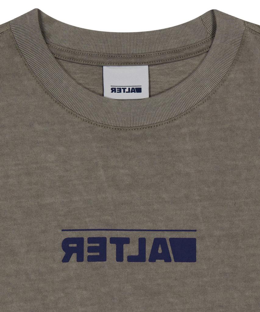 ALTER STUDIO Pigment Neat Logo T-Shirt_Khaki