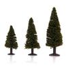 [No-Brand] Set of 15 Cedar Tree Model Trees, 6-10cm Tall, 3 Sizes for Model Trains