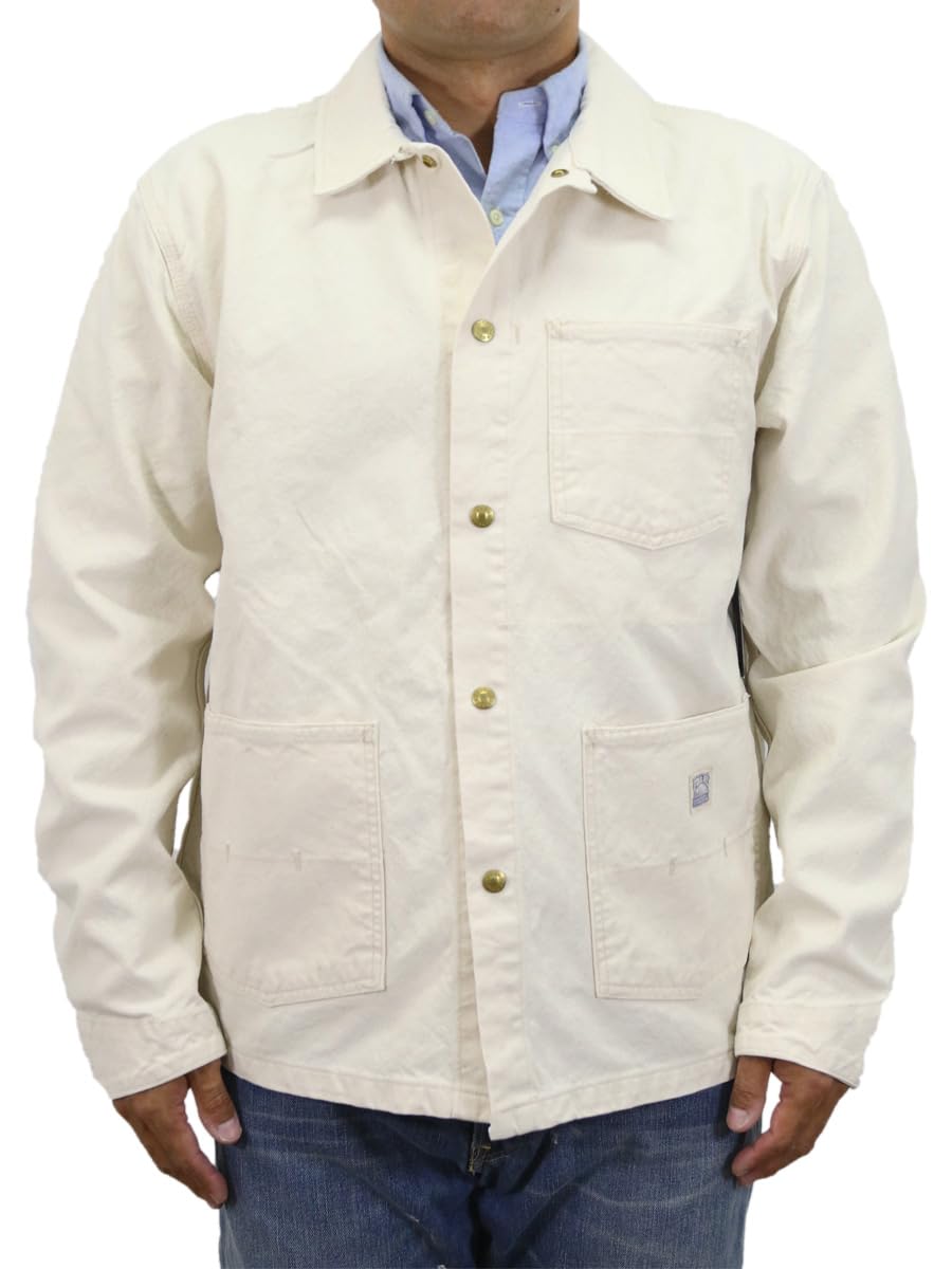 

POLO RALPH LAUREN Cotton Vintage Coverall Chore Size White Men s Off-White Coat, M, 01010083, [Used] білий