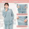 factory Fluffy Microfiber Pajama Top and Long Loungewear for Fall and Warm and Comfortable and One Size Fits Y's Women's Set, Open-Front Pants,