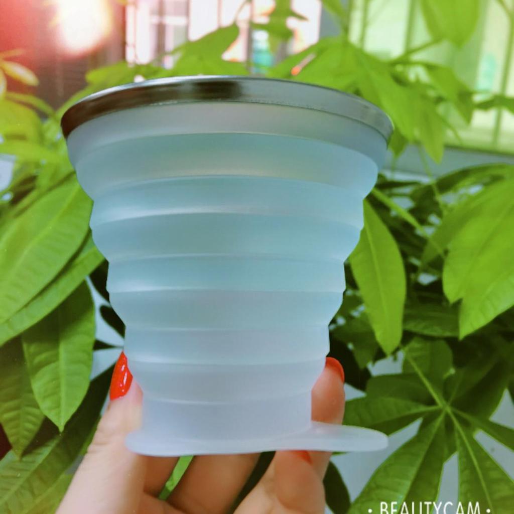 Silicone Ultra-thin Portable Folding Cup for Outdoor and Travel Use