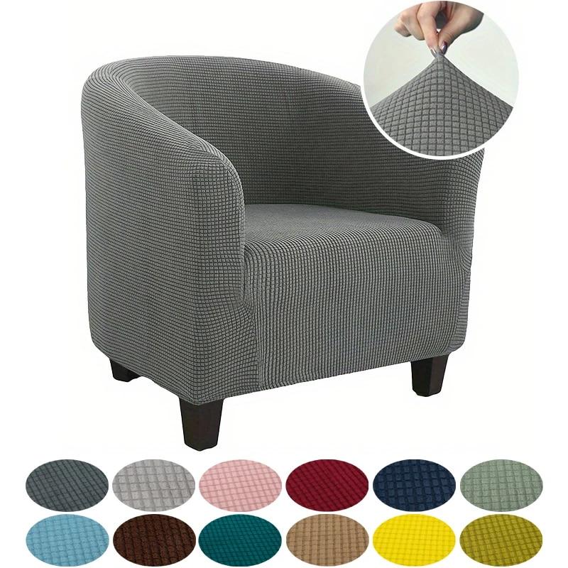 Club Chair Cover Tub Sofa Cover Polar Fleece Single Sofa Couch Cover Stretch Sofa Slipcovers For Living Room Study Bar Counter