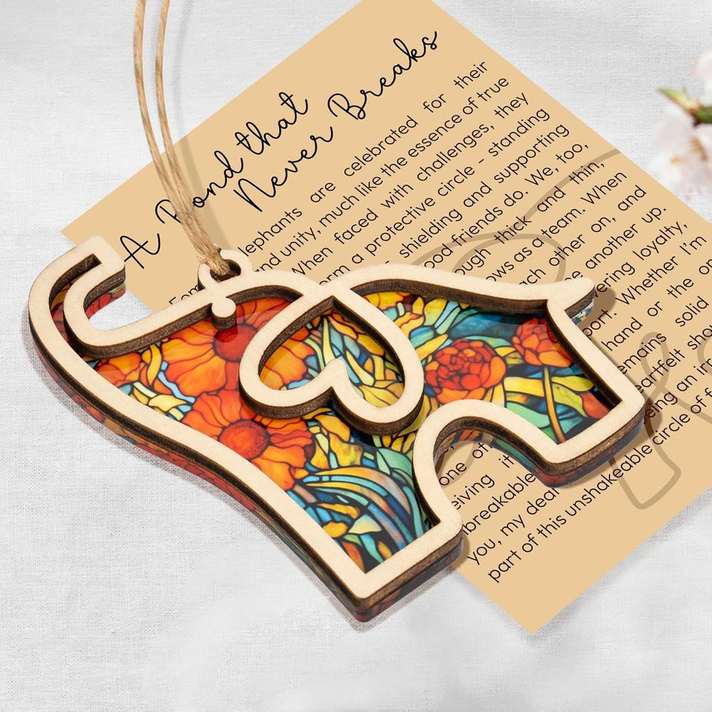 Best Friend, Friendship Elephant Ornament, Elephant Gift for Women, Unique Valentines Gifts for Friends, Birthday Valentines Day Gifts for Friends