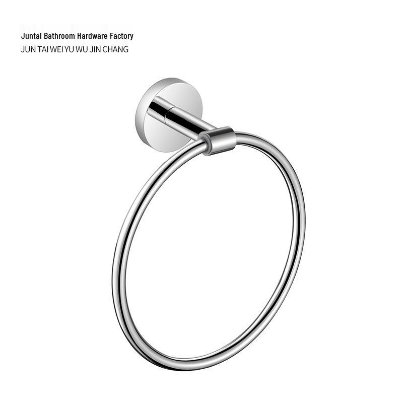 60 Series Model 304 Stainless Steel Wall-Mounted Towel Rack with Mirror Finish & Towel Ring