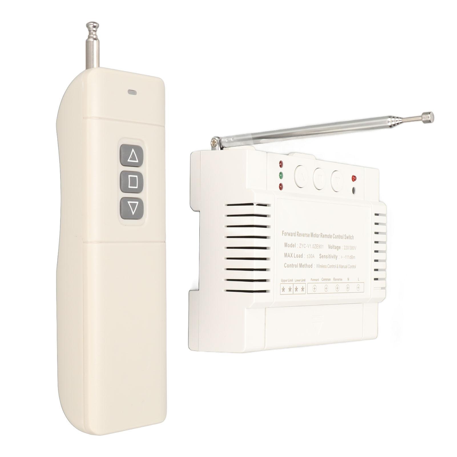 

220 В 380 В 30 А Переключатель дистанционного управления двигателем Высокая мощность Нагрузка Вперед Назад Вверх Вниз Стоп Беспроводной TX