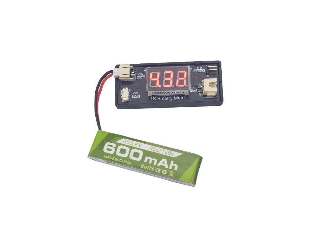 2 BUC 1S 3.8V 80C 600mAh Baterie Litiu cu Conector Plug JST PH-2.0 și Cablu de Încărcare USB pentru Drone RC Cinewhoop Tinyhawk Micro FPV Racing Car