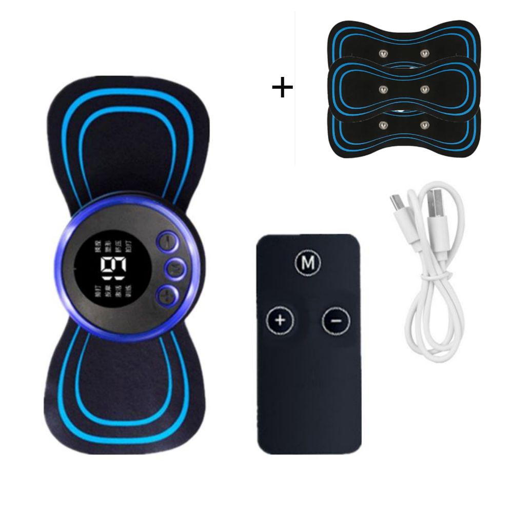 EMS Electric Neck Massager 8 Mode 19 Gears Tens Pulsed Therapy Instrument Portable Cervical Spine Massage Back Massage Muscle Stimulator Pain Relief
