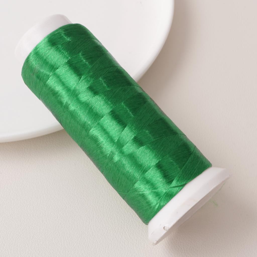 Fil polyester sans nœuds, 1 200 mètres, fil floral enveloppé de velours, pour la fabrication de bracelets, colliers et bijoux