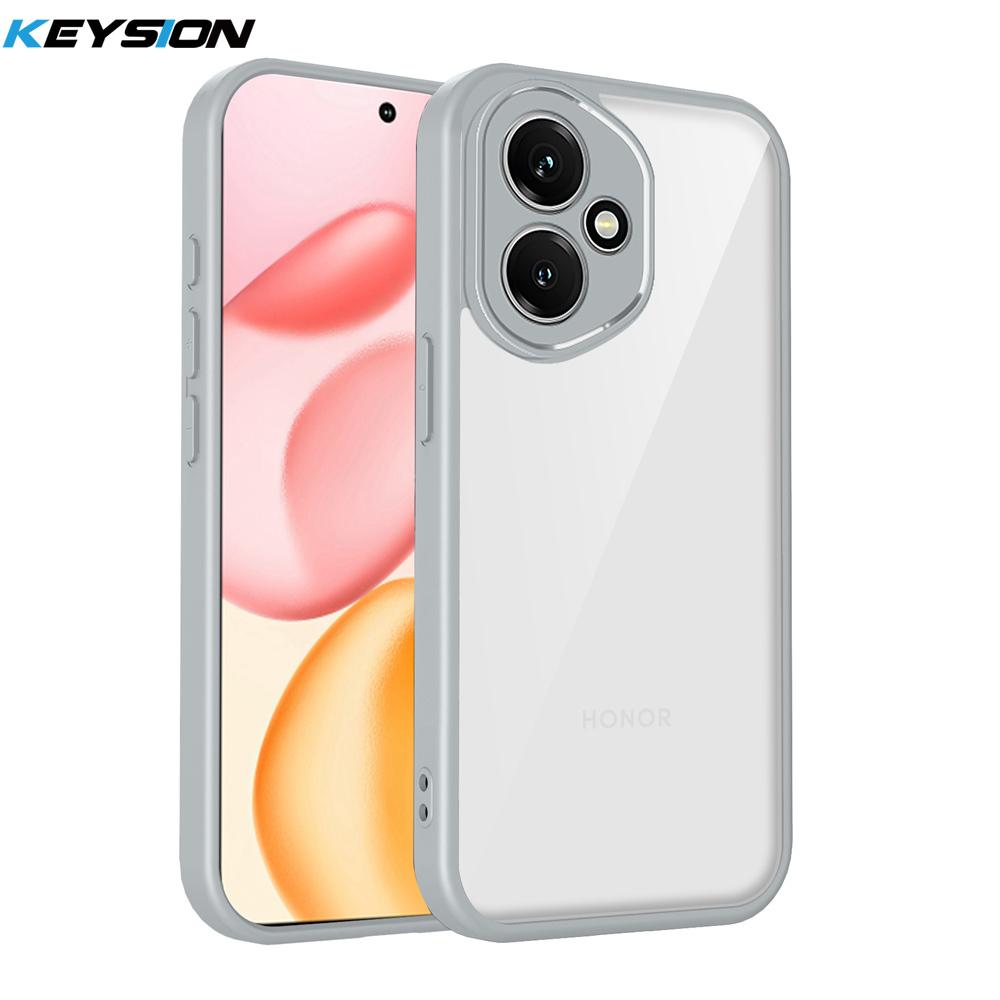 KEYSION Custodia Trasparente per Telefono per HONOR 400 400 Pro 5G Silicone+PC Cover Posteriore Trasparente Antiurto per Huawei Honor 400 Lite
