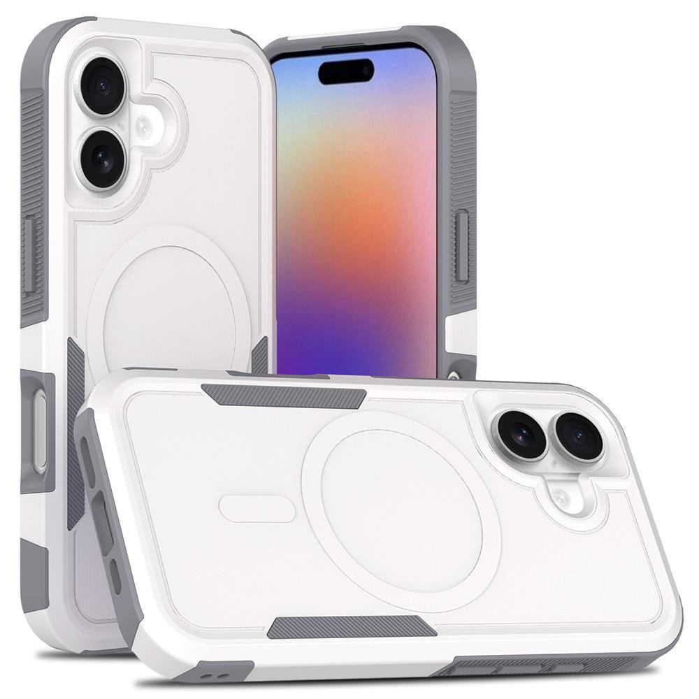 Suitable for 17Air Apple Mobile Phone Case Magnetic Iphone16pro Four-corner Thickened 15pm Mobile Phone Anti-fall Hard Shell