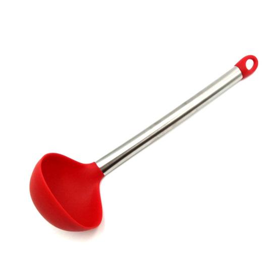 Silicone Non-stick Spatula Soup Scoop Colander Scraper Kitchen Cooking Tool Sale Goods