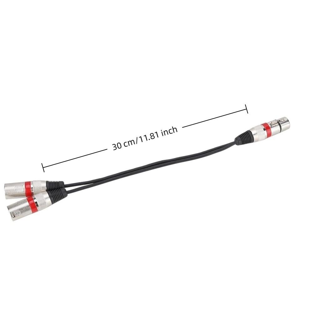 30cm Length XLR Female To Dual Male Splitter XLR Splitter Cable for Canon For Microphones