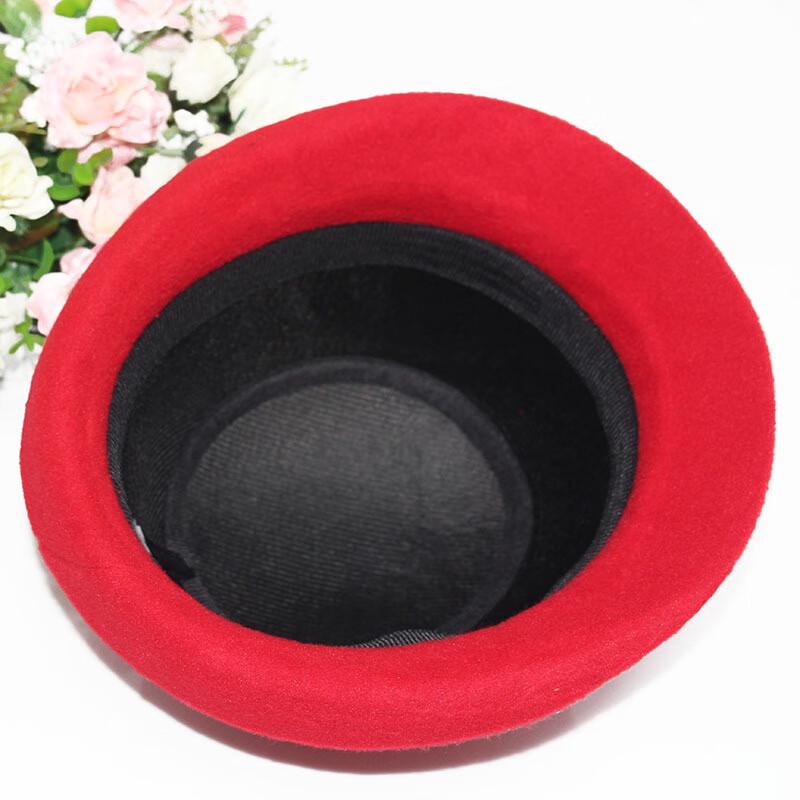 ZHENYUEQI Women's Korean Style Felt Hat with Rabbit Fur Pom-Pom