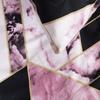 Cotton bedding 220x200 satin COTTON black pink geometric marble