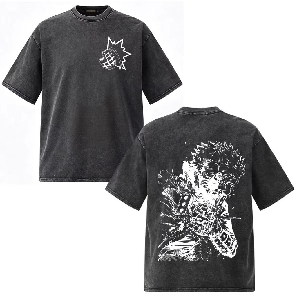 2026 Hot Sale Anime My Hero Academia Midoriya Izuku Bakugou Katsuki Graphic Print T-shirts Men Women Hip Hop Punk Oversized T-shirt