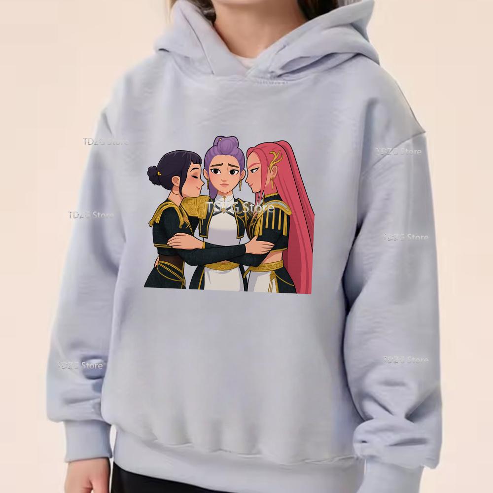 Autumn KPop Devil Hunter Fashion Girl Group Printed Children's Long Sleeved Clothing Boys and Girls Casual Sports Hoodies