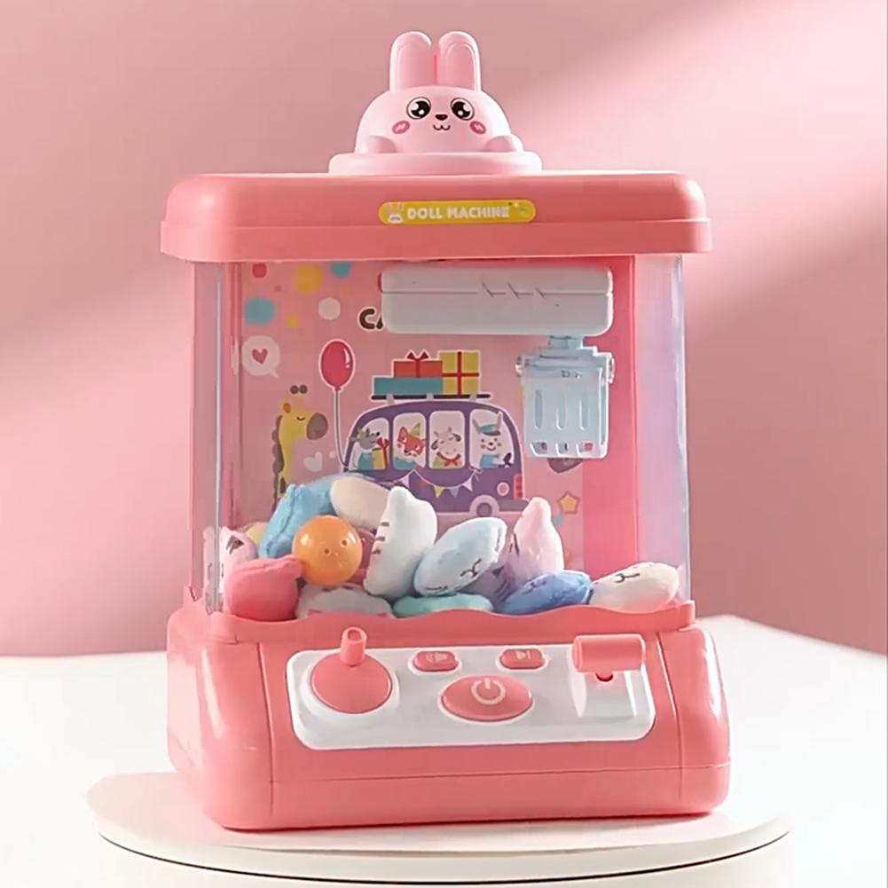 Automatic Arcade Game Toys USB Charging Claw Catch Toy Machines with Music & Light Strong Grip Kids Birthday Gifts