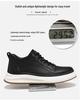 Men's White Leather Low-Top Skate Shoes with Thick Sole, British Style, Height Increasing, Trendy and Versatile.