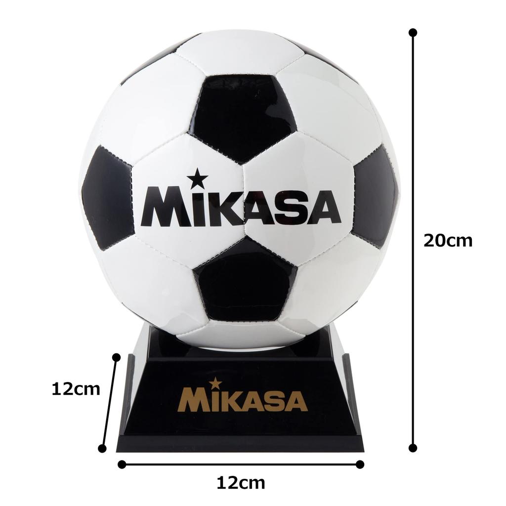MIKASA Soccer Mascot Ball display (with stand) White/Black PKC2-W/BK