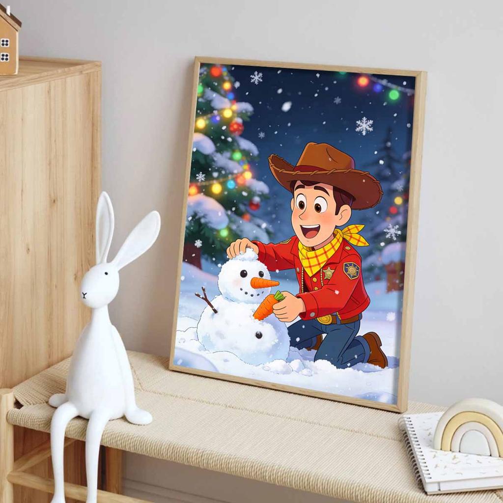 Disney Diamond Art Painting Kit Woody Snowman 5D Diamond Painting Dot Art Home Wall Decor