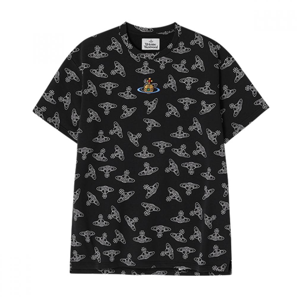TrendMecca Watches Vivienne Westwood 3i01000s J0079 K303 Orb Of Logo Monogram Heren Korte Mouw T-shirt 3I01000S J0079 K303 (M)