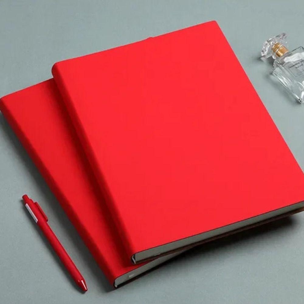 PU Cover A4 Thick Notebook Line/Blank A4 Office Notebook Large Notebook  Office Meeting
