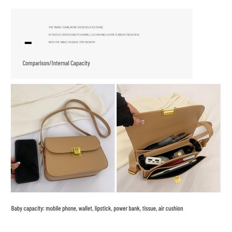 2026 Stylish High-End Tofu Bag: Versatile Single Shoulder & Crossbody