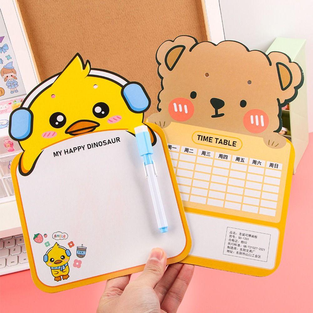 

Cute Whiteboard Notebook Reusable Drawing Board Portable Erasable Whiteboard Early Education style 6
