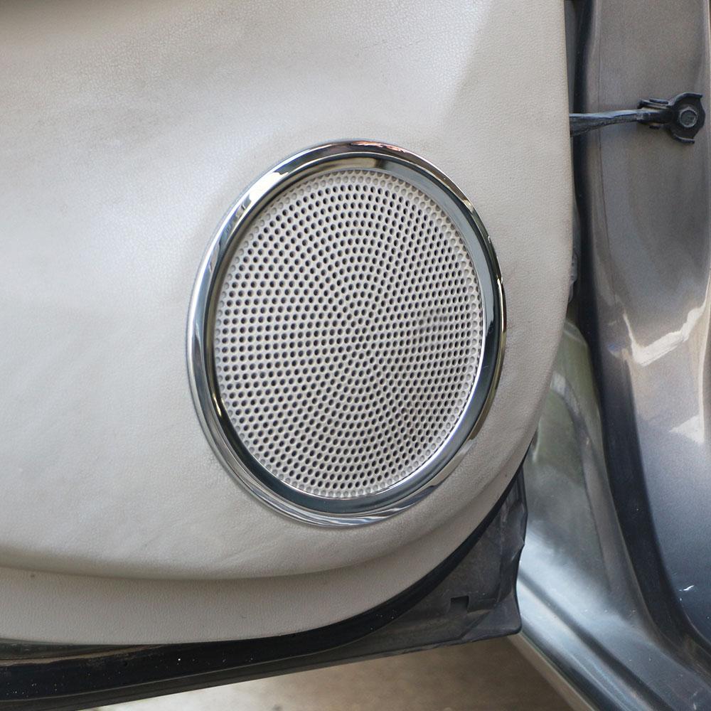 Car Door Stereo Speaker Ring Cover for Nissan Sunny Versa 2011 2012 2013 2014 2015 2016 4Pcs Speaker Trim Sticker Accessories