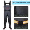 Men's One-Piece Full-Body Fishing Waders with Boots - Waterproof Rain Pants and Jacket Set