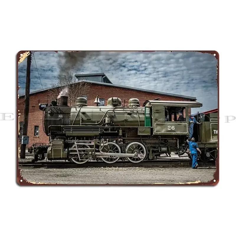Vintage Steam Engine Metal Sign Cinema Plaques Home Club Design Tin Sign Poster
