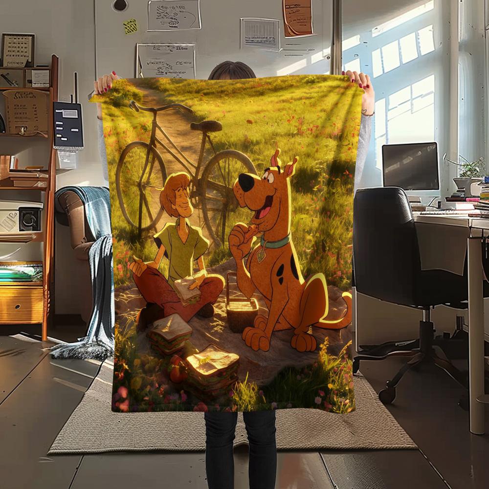 Scooby‑Doo2 Flannel Blanket, High quality Comfortable for All Seasons, Home Decor, Warmth and Comfort