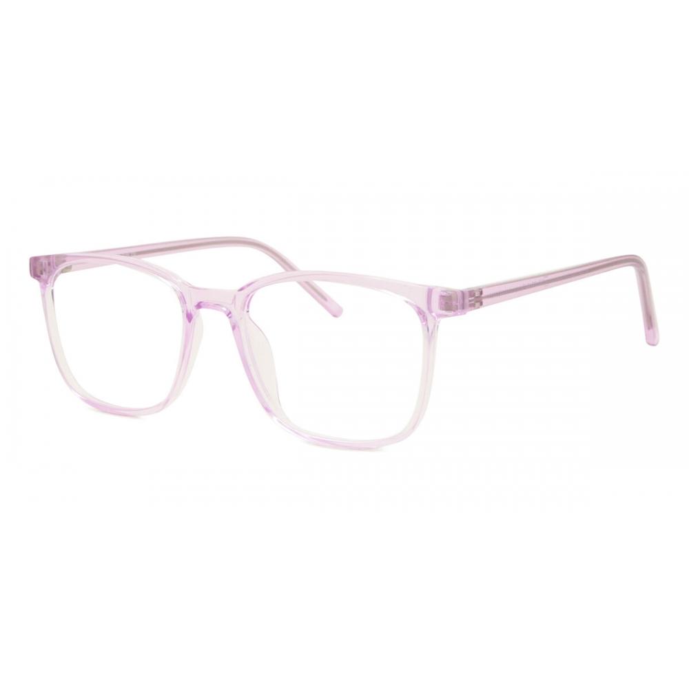Full Rim Square Transparent Purple Smartbuy Collection Leonidas Cp124d Fashion Unisex Eyeglasses