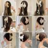 Plush Bow Tassel Grab Clip Furry Hairpin Female Back Head Hair Clip Shark Clip Autumn and Winter Hairpin Headdress