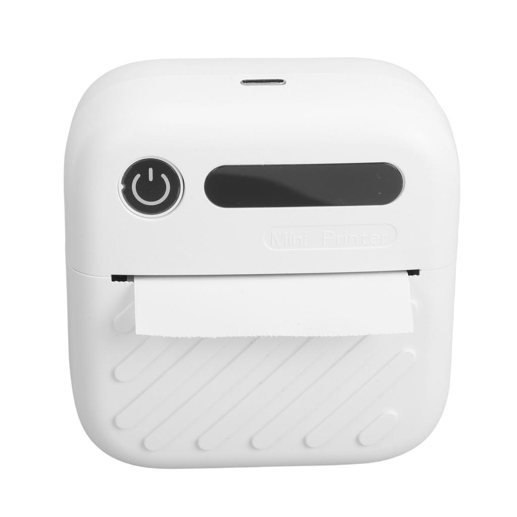 Bluetooth Label Printer Portable Inkless Thermal Printing Machine with Multiple Templates for Home School Office White
