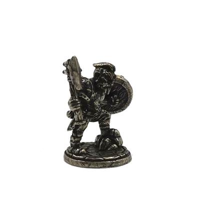 1/2Pcs Dwarf Legion Shield Axe Models Toy Figurines Miniatures Metal Copper Mens Gifts Desktop Ornaments Decoration