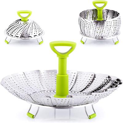 1pc 9/11 Inch Stainless Steel Lotus Steamer Tray, Foldable Steamer, Basket Steamer, Cooking Pan, Vegetables and Fruits