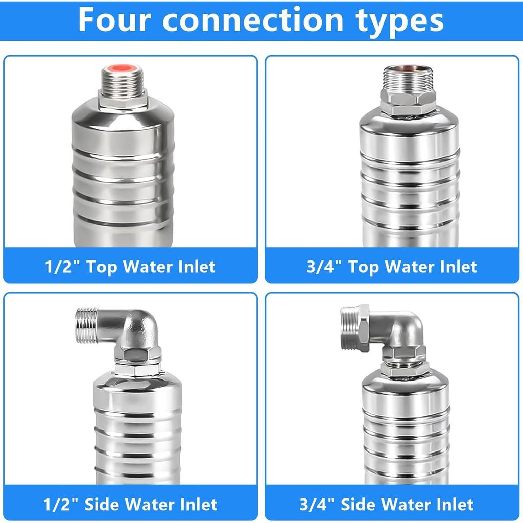 Vanne À Flotteur En Acier Inoxydable Avec Tuyau D'arbre Et Bande D'étanchéité De Robinet Pour Réservoirs D'eau/Piscines/Tours D'eau