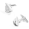 Silver Metal Sailboat Cufflinks Small Boat Surfing Men's French Sleeve Studs
