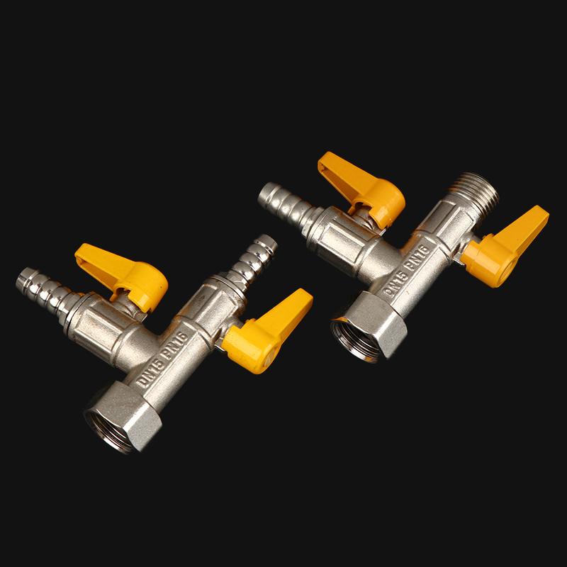 Brass Connector Valve Hose Adapter with 3-Way Switch Valve, Perfect for Water Diverter Shower Heads