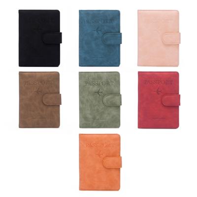 Passport Holder with Blocking PU Leather Passport Cover Case Organiser Travel Wallet Case Organiser for Men & Women