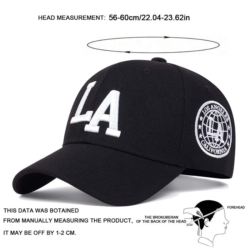 Unisex Baseballové čepice Snapback s výšivkou písmen LA Jaro a Podzim Venkovní Nastavitelné Ležérní Čepice Ochrana proti slunci