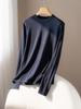 Women's Casual Knitwear: Pure Cashmere Long Sleeve, Round Neck, Loose Style for Autumn and Winter.